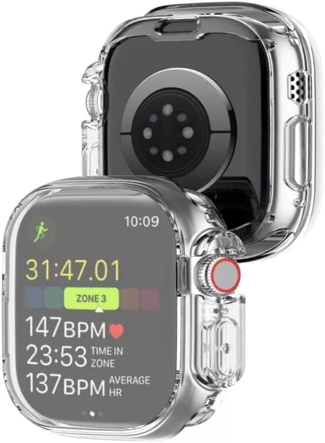 Dado TPU Full Case Protector frame Compatible with Apple Watch Series ULTRA 2 & 8 ULTRA (2022/2023) 49 mm (Clear)